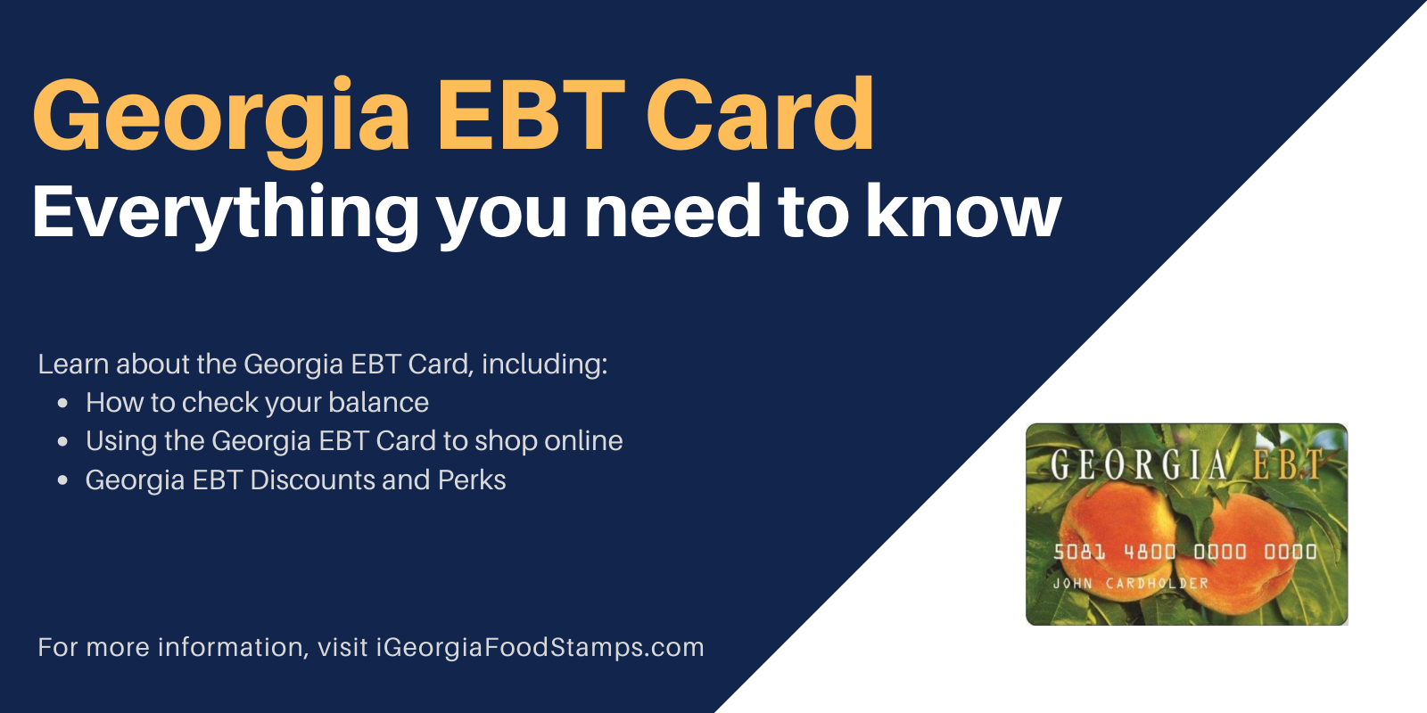 Guide To EBT In Georgia - Georgia Food Stamps Help