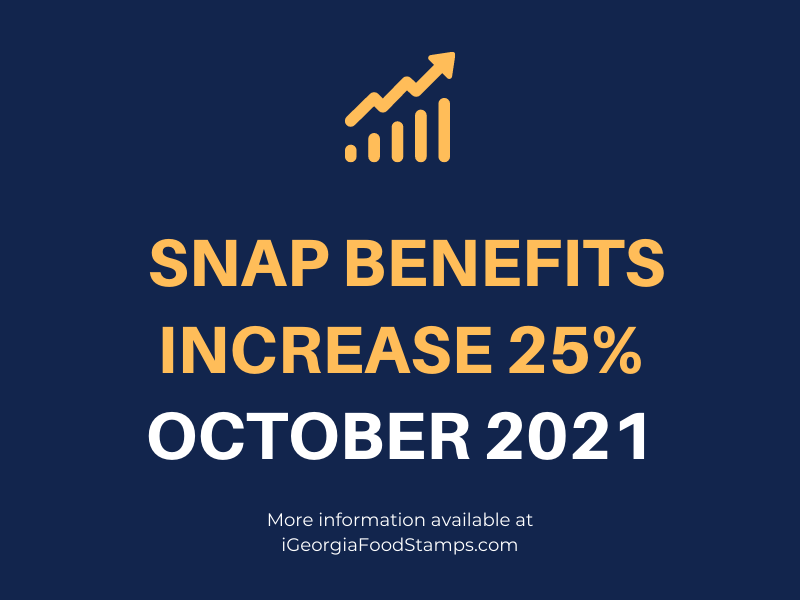 SNAP EBT Benefits Increase 25 in October 2021 Food Stamps Help