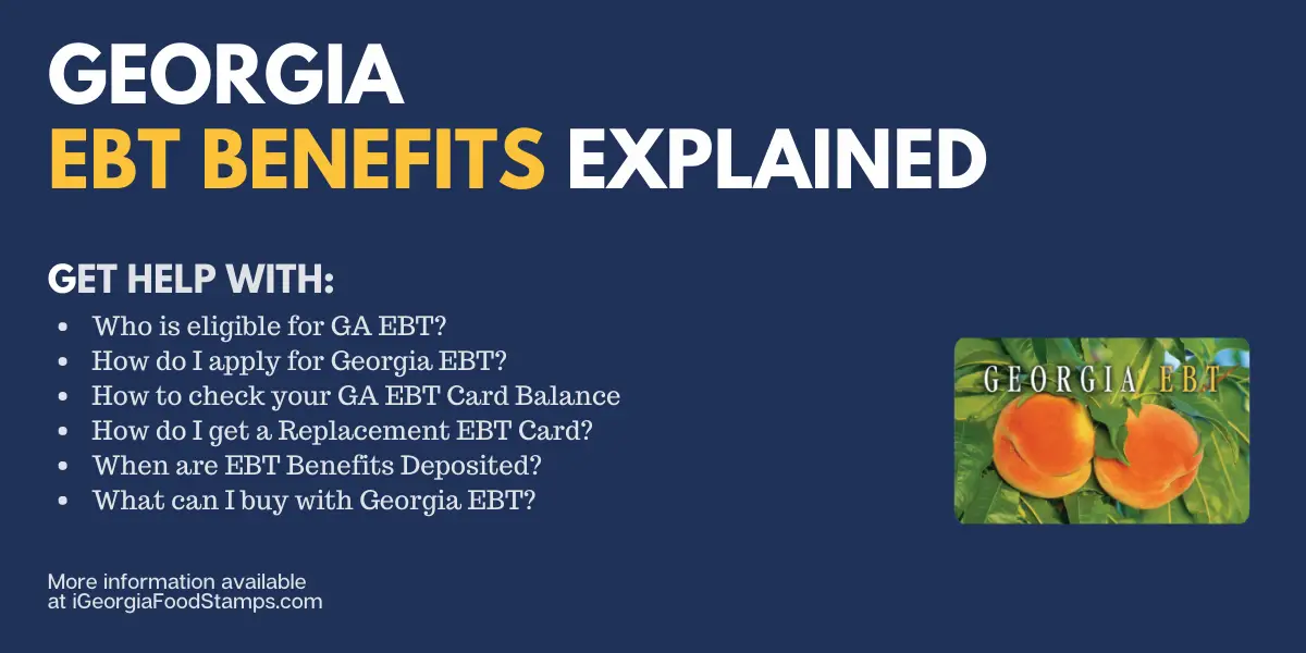 EBT In Georgia - Georgia Food Stamps Help